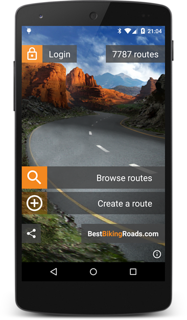 Screenshot of Best Biking Roads