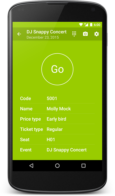 Screenshot of Ticketmatic Scanning