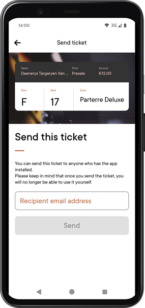 Screenshot of Ticketmatic