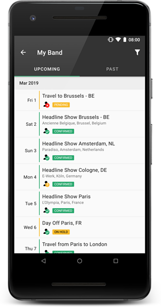 Screenshot of Tourmanagement