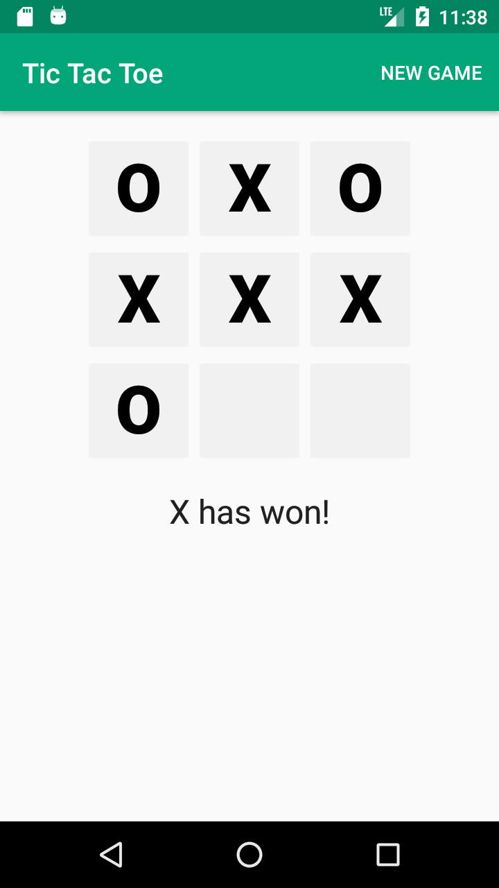 Screenshot of Tic Tac Toe