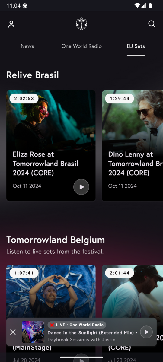 Screenshot of live notification.