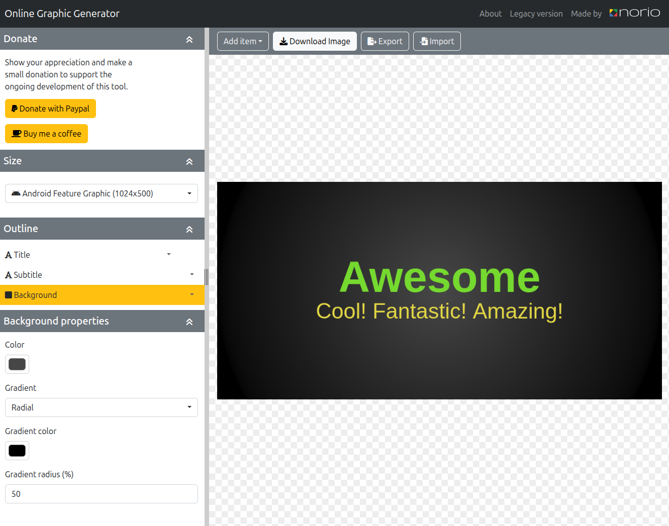 Screenshot of version 2